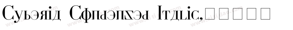 Cyberia Condensed Italic字体转换